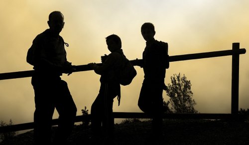 Amaneciendo en una ruta con